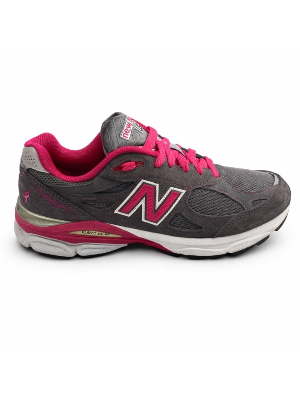 New Balance 990v3 Grey Pink Running Sneakers Size 9